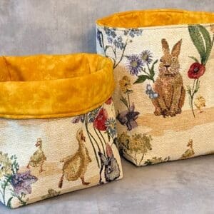 Brødkurv i Gobelin med påske motiv